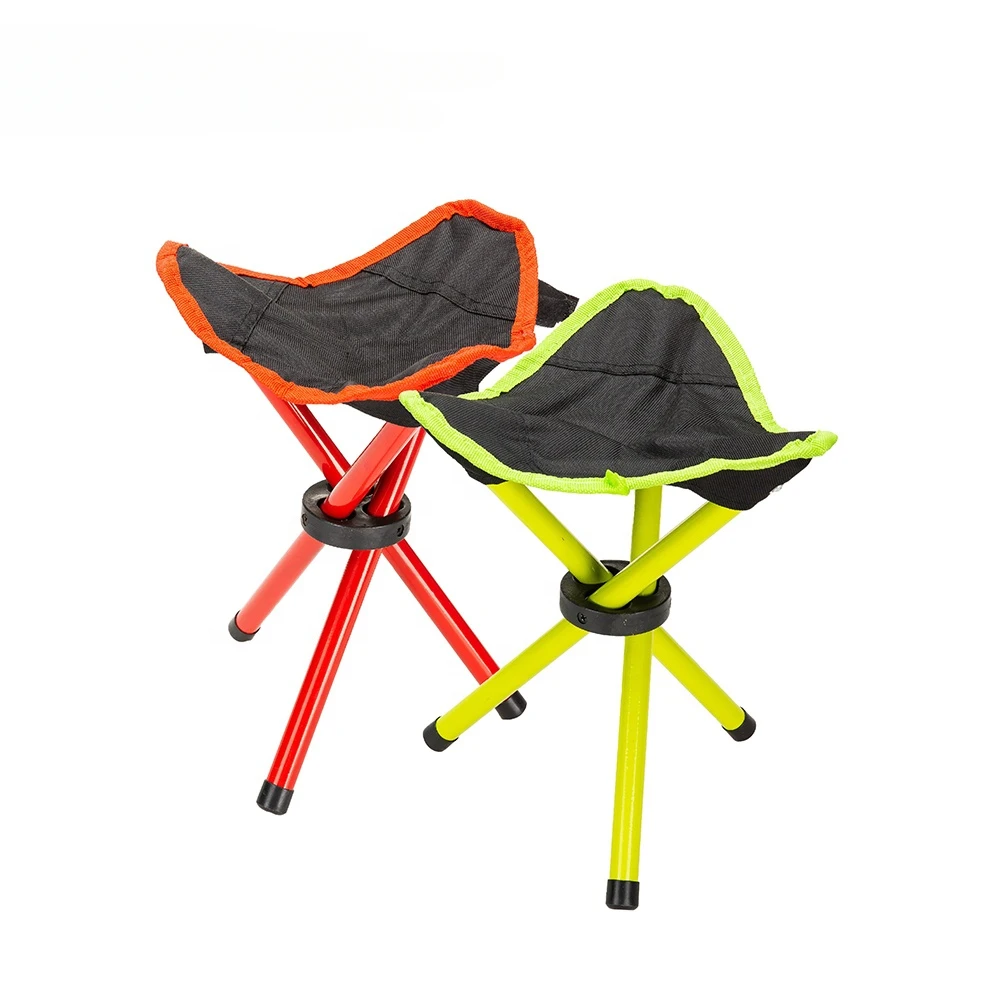 Lightweight Kids Mini Tripod Fishing Camping Stool Metal Steel Three Leg Outdoor Chair Beach Chair