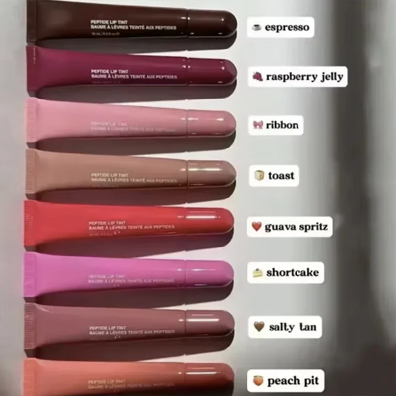 Wielokolorowy Peptydowy Balsam do Ust Nawilżający i Odżywczy, Balsam w Płynie do Ust, Etui na iPhone, Makijaż, Płynna Pomadka, Kosmetyki