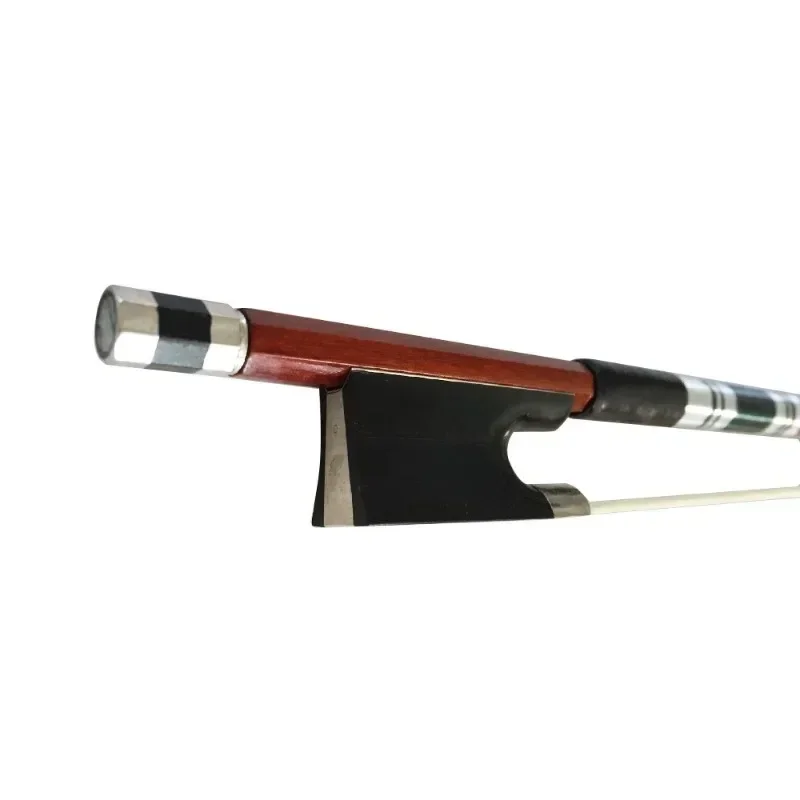 Violin bow, practice grade test, high-quality Brazilian wood color shell bow rod inlaid with plum blossoms