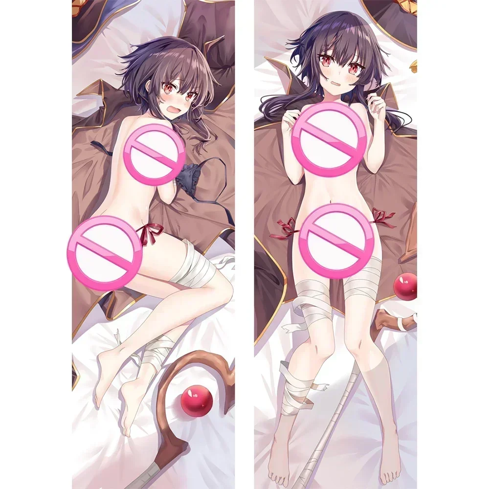 

Megumin Cute Girl Hugging Body Pillowcase 59" Anime Body Pillow Case Throw Soft Double-Sided Printing Dakimakura Cover