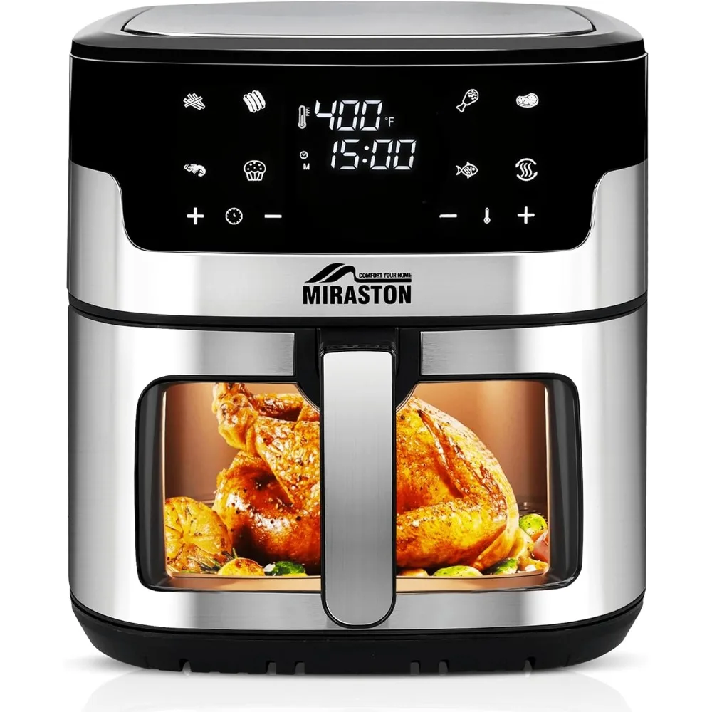 

Air Fryer, 8.5QT Family Size Digital Air Fryers, BPA-Free, Smart Touchscreen with 8-Preset, Air Frying, Reheat Leftovers,