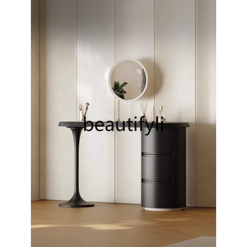 

Solid wood dresser storage cabinet integrated bedroom light luxury high-end designer makeup table