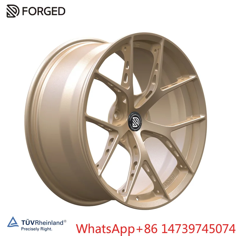 17-23 Inch Bronze Forged Wheel Hubs 25mm ET 10000 Ton Press Custom Aluminum Alloy RimsTUV Approved Wheels High Strength