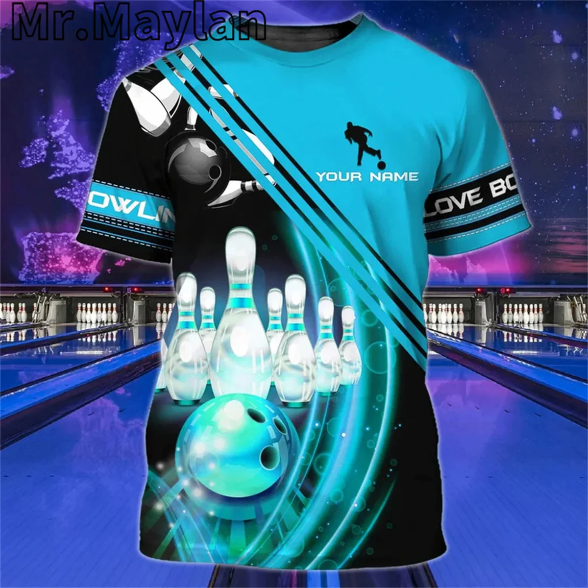 Personalized Pink Bowling Tshirt Men Women 3D T Shirt For Bowling Team Unifrom Street Gift for Bowling Lovers Unisex Tee Tops-33