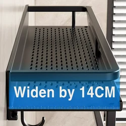 60CM Width Upgraded Toilet Storage Rack/Bathroom Shampoo Shelves Hanger Shower Storage Rack Hanger Corner Shelf