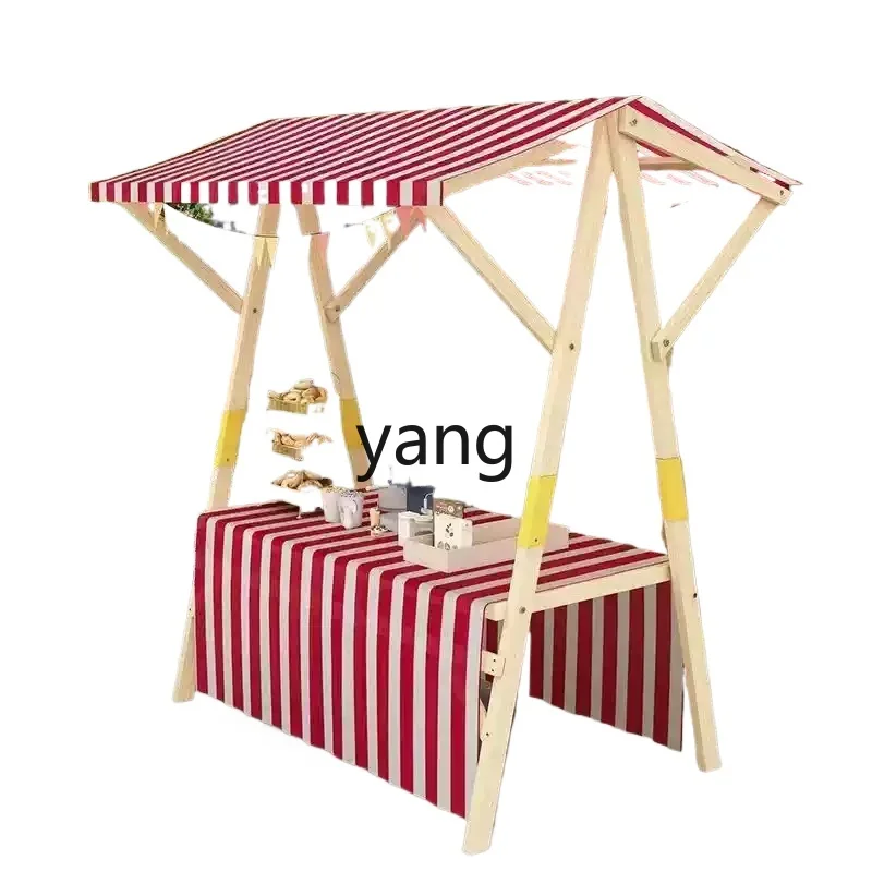 YJQ Solid Wood Market Stall Rack Shopping Mall Live Rack Foldable Night Market Outdoor Shed Float