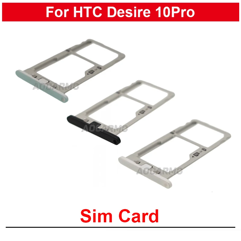 Black Blue White Sim Card For HTC Desire 10 Pro Sim Tray Holder Socket Slot Repair Replacement Parts