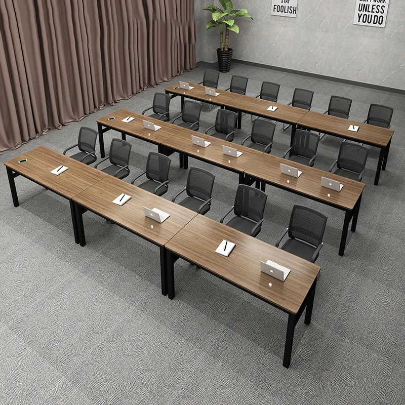 

Modern simple steel frame leg plate countertop staff training table household desk conference table desk