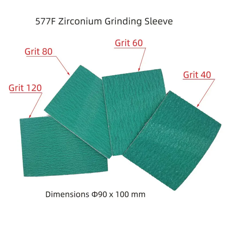 4Pcs Z/A 577F 100*283MM Sanding Belt For Metal Abrasive Band Grinder Zirconium Grinding Sleeve Grinding Sleeves
