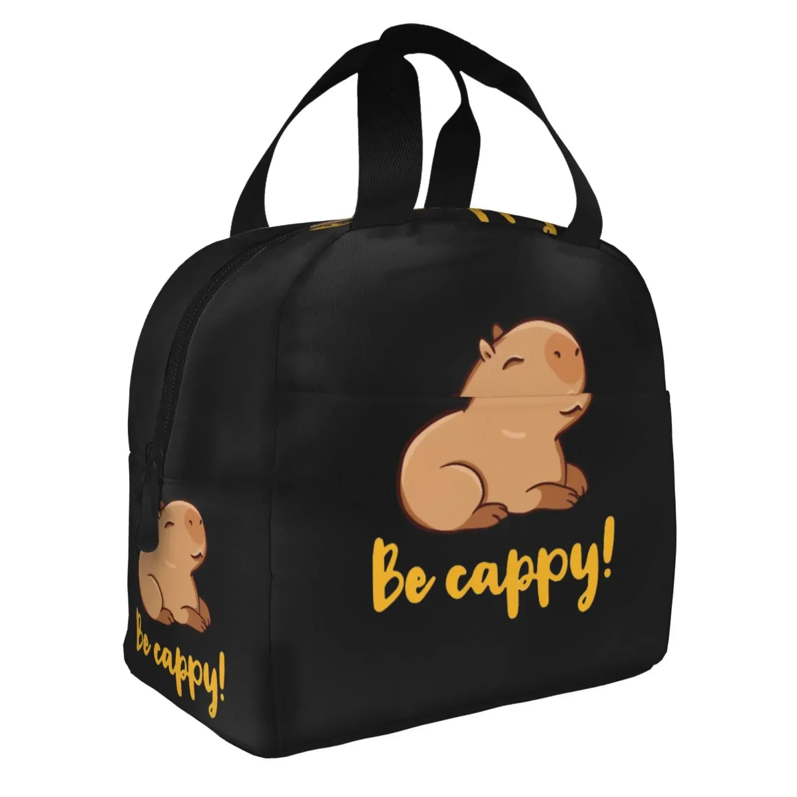 Be Capybara Interesting Print Lunch Bags Insulated Bento Box Lunch Tote Leakproof Picnic Bags Thermal Bag For Woman Girl School