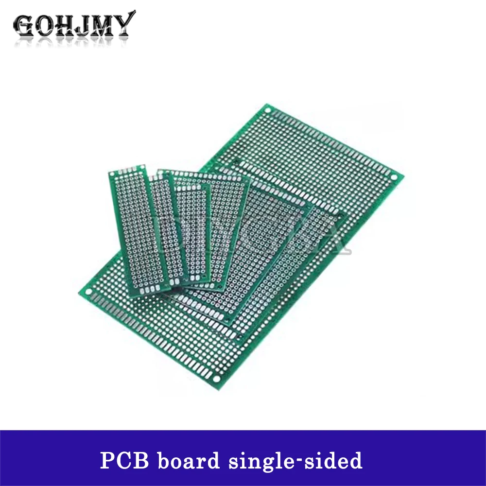 1PCS 2X8 3X7 4X6 5X5 5X7 6X8 7X9 7X10 8X12 9X10 9X15 mm Single sided tinned fiberglass green oil universal board