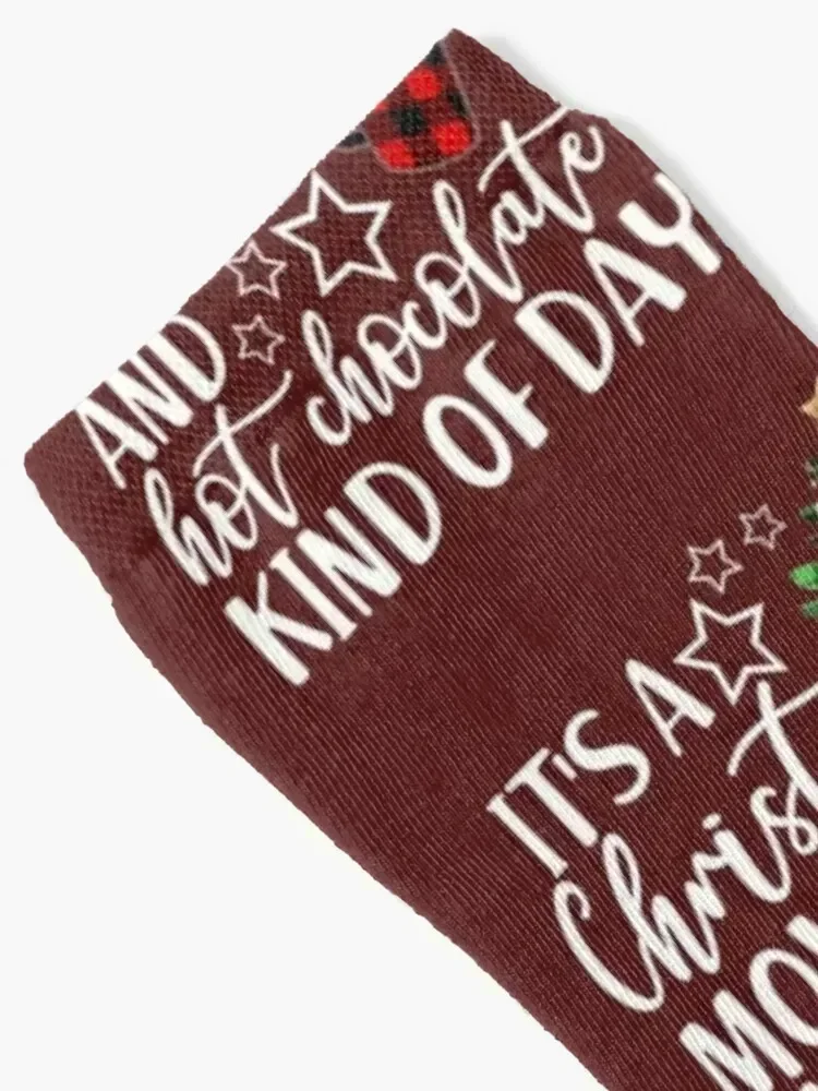 It's a Christmas Movie And Hot Chocolate Kind Of Day Socks Rugby Stockings man sports and leisure ankle Socks Man Women's