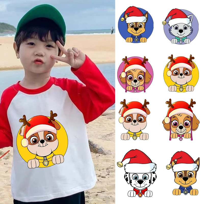 PAW Patrol Iron on Patches Cute Cartoon Heat Transfer Stickers Fashion Kawaii DIY Clothes Boys Girls Clothes Bags Decals Gifts