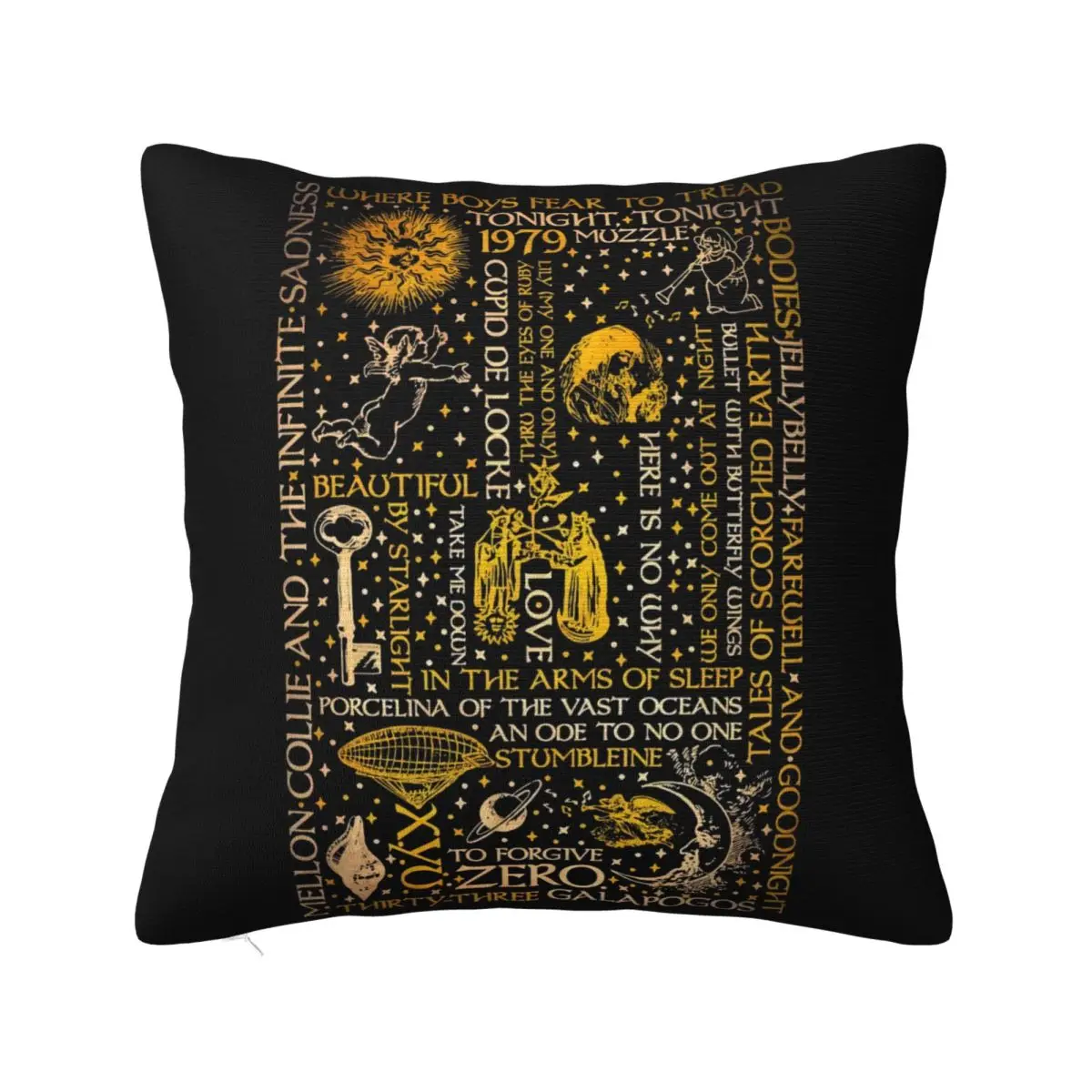 Smashing Pumpkins Mellon Collie Typographicblack Men S 234Xl Basic Unisex Loose Cute Pillow Case