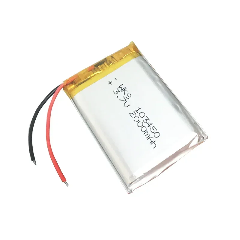 103450 2000mAh 3.7V Lipo polimerowy akumulator litowy do nawigacji GPS MP5 głośnik Bluetooth zestaw słuchawkowy aparat e-book