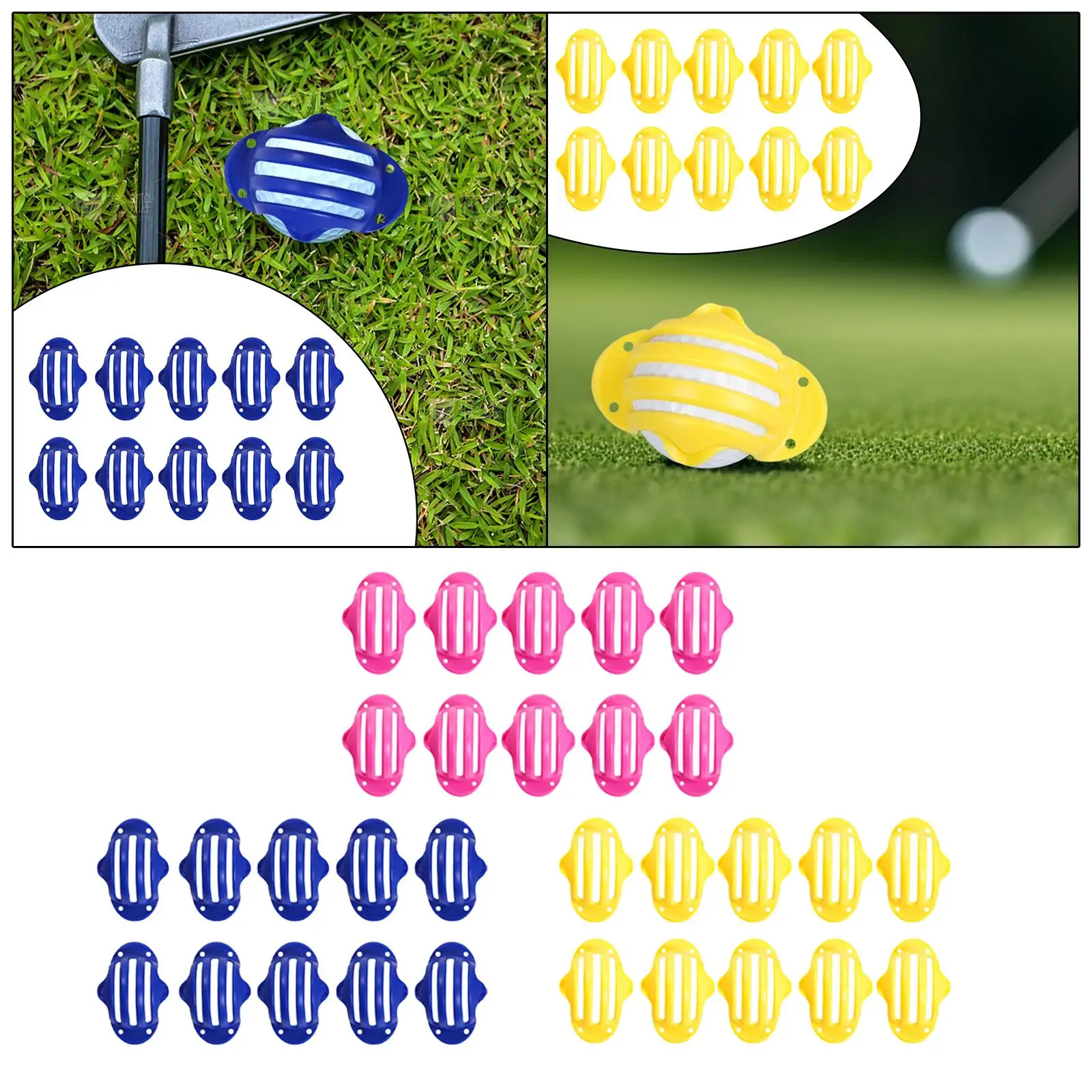 10Pcs Golf Ball Line Liner Ball Identifiers Practical Alignment Tools Golf