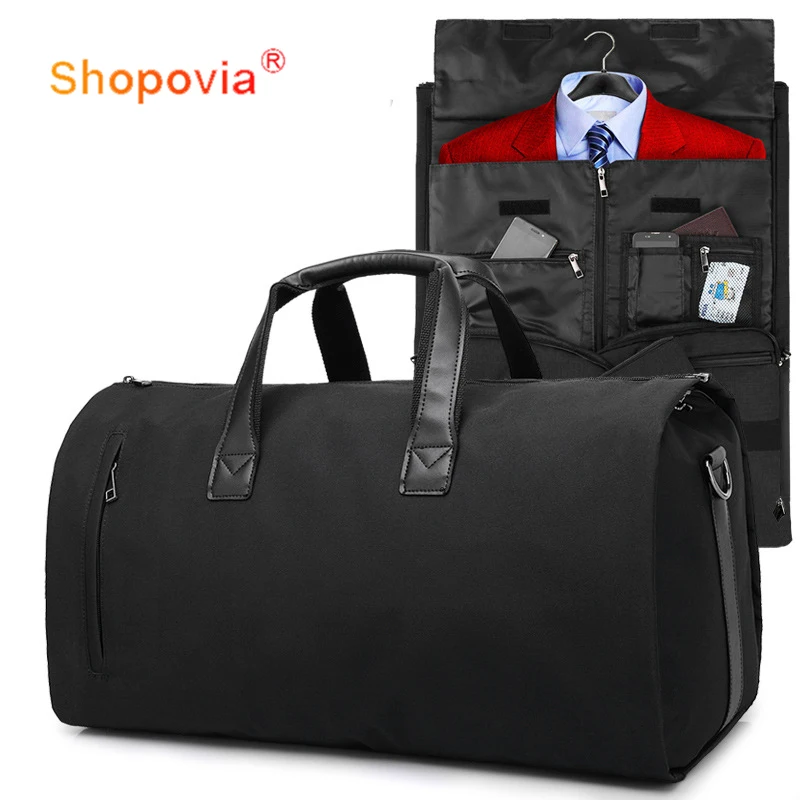 New Style Men Large Capacity Business Travel Bag Handheld Shoulder Strap Garment Bag Dry and Wet Separation Portable Luggage Bag