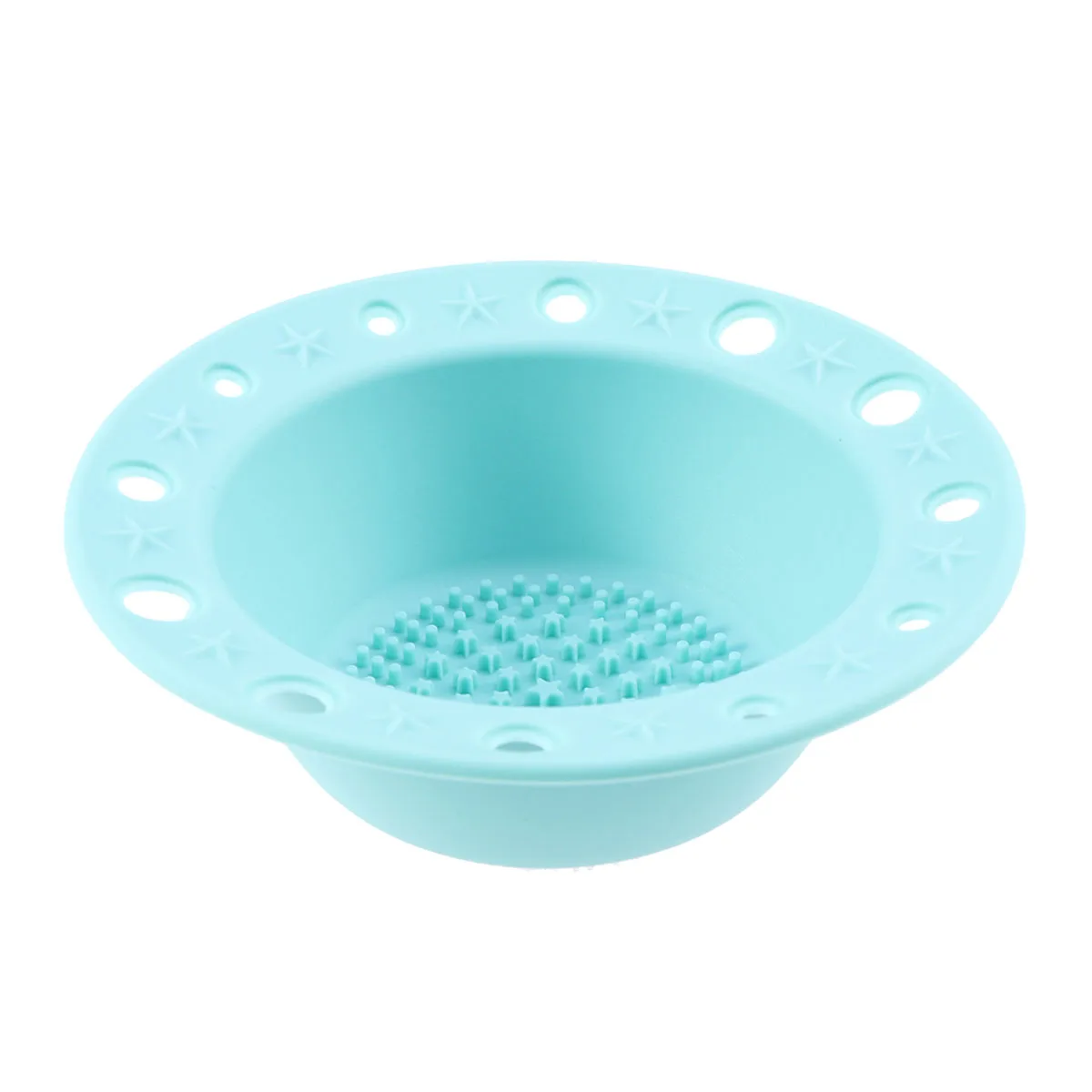 

Silicone Brush Cleaning Mat Makeup Washer Pad Tool Holder Scrubber Bowl Mint Green 12Hole Drying Rack 5-Star Texture
