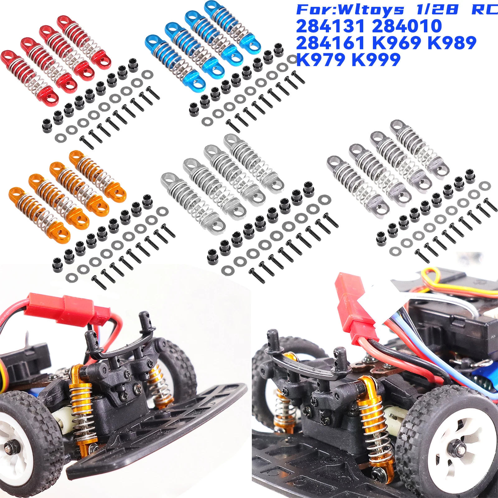 Metal Upgrade Shock Absorber For WLtoys 1/28 284131 K969 K979 K989 K999 P929 P939 RC Car Parts