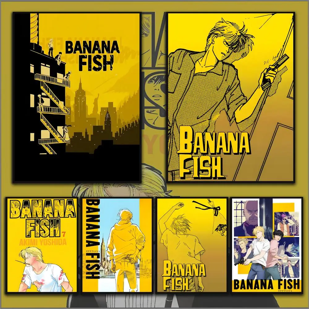 

B-B-BANANA F-FISH Anime Poster HD Anime Hot Theme Singer/OST/Movie-Waterproof Self-Stick Home Decor