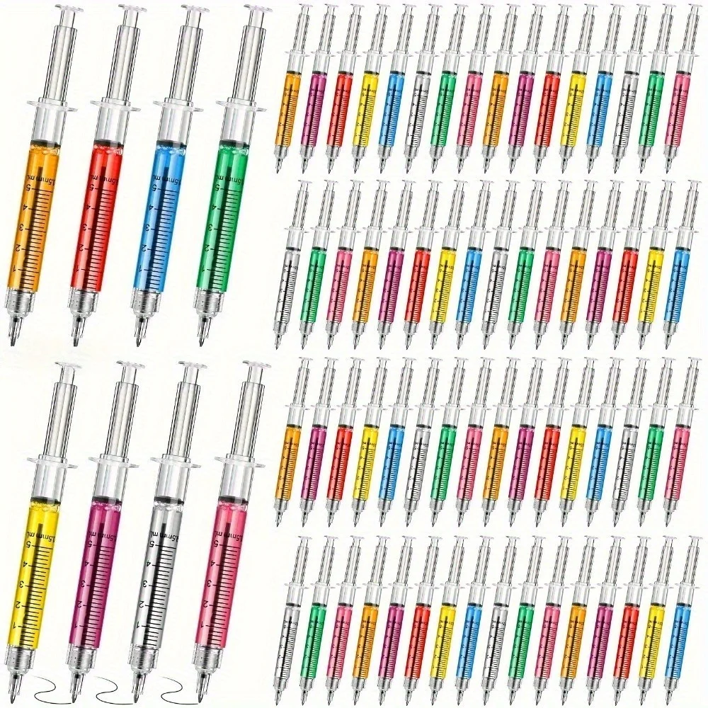 

Multi-Color Retractable Nurse Pens - Fun Needle Cylinder Shape Ballpoint Pens,Creative Gift for Nurses,For Offices Schools