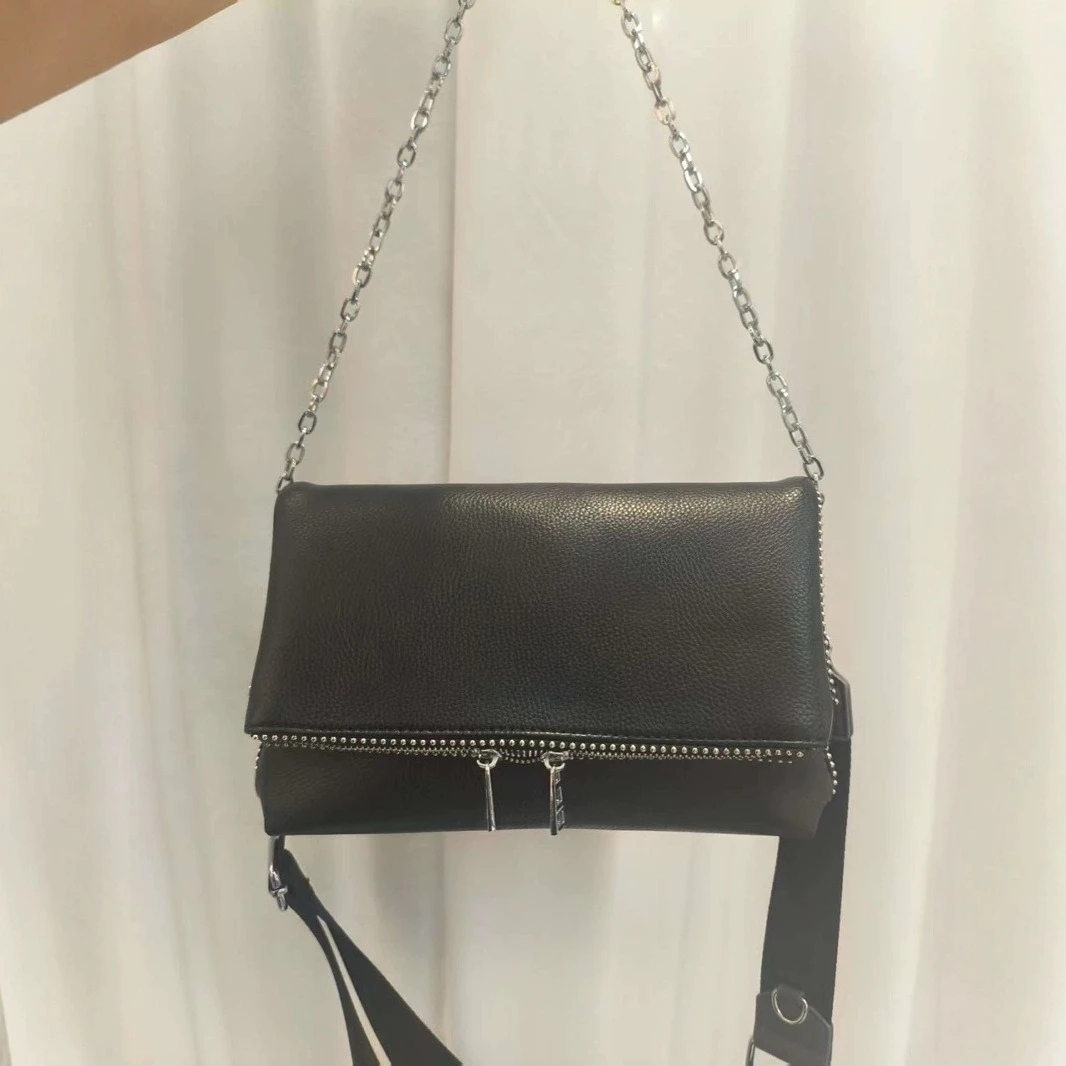 

Simple and Fashionable Casual Wings ZV Retro Iron Chain Double Grid Layer Lazy Wind