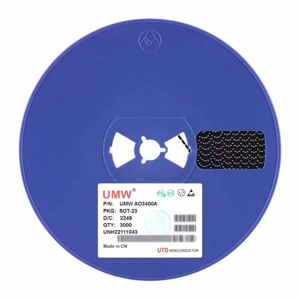 10PCS UMW AO3400A SOT-23 30V/5.8A N-channel MOS (Field Effect Transistor) chip