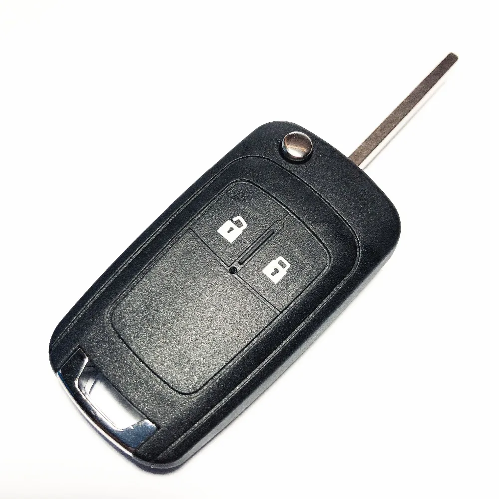  Flip Folding 2 Button Remote Case for Chevrolet Cruze Epica Lova Camaro Impala HU100 Blade Key Shell with Screw Hole