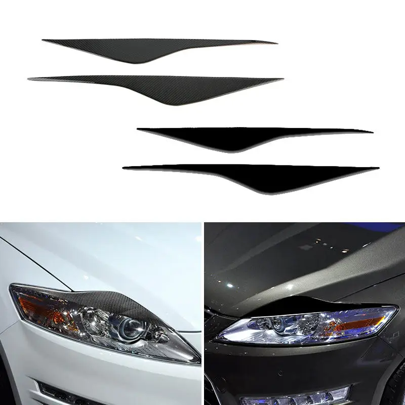 

For Ford Mondeo MK4 2007 2008 2009 2010 2011 2012 2013 Car Accessories Front Headlight Eyebrow Eyelids Cover Decor Sticker Trim