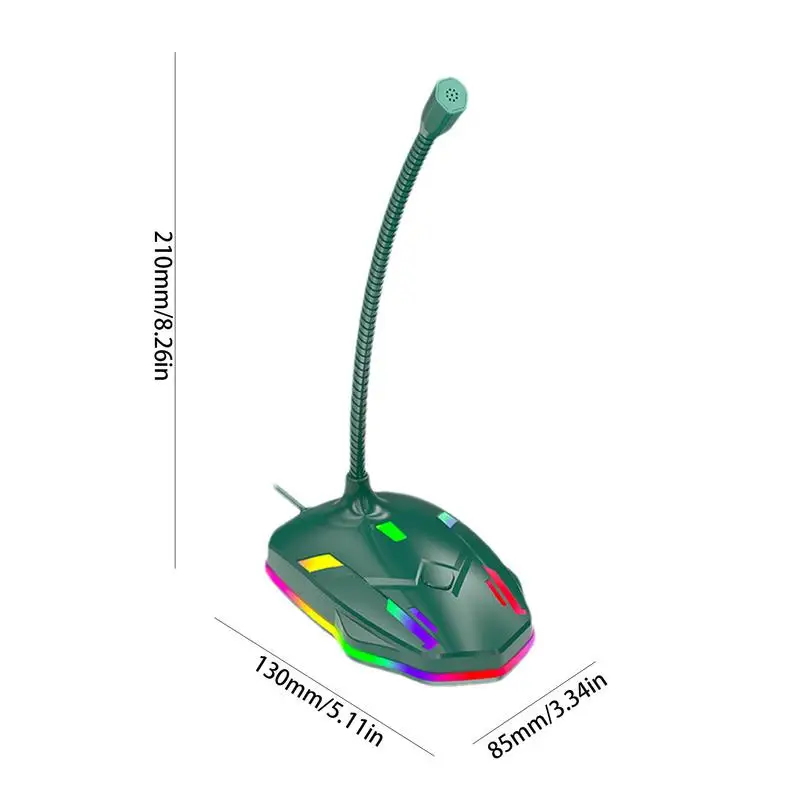 Laptop Desktop Condensatore Mick Girevole con cancellazione del rumore Microfono per PC Microfono flessibile Altoparlante per computer portatile Notebook