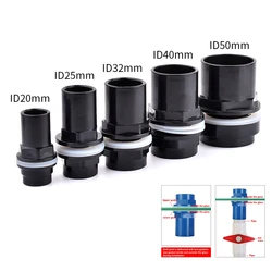 20 ~ 50mm Schwarz/Blau/Weiß Aquarium Stecker PVC Wasserdichte Rohr Butt Aquarium Gerade Fitting joint Aquarium Werkzeug Zubehör