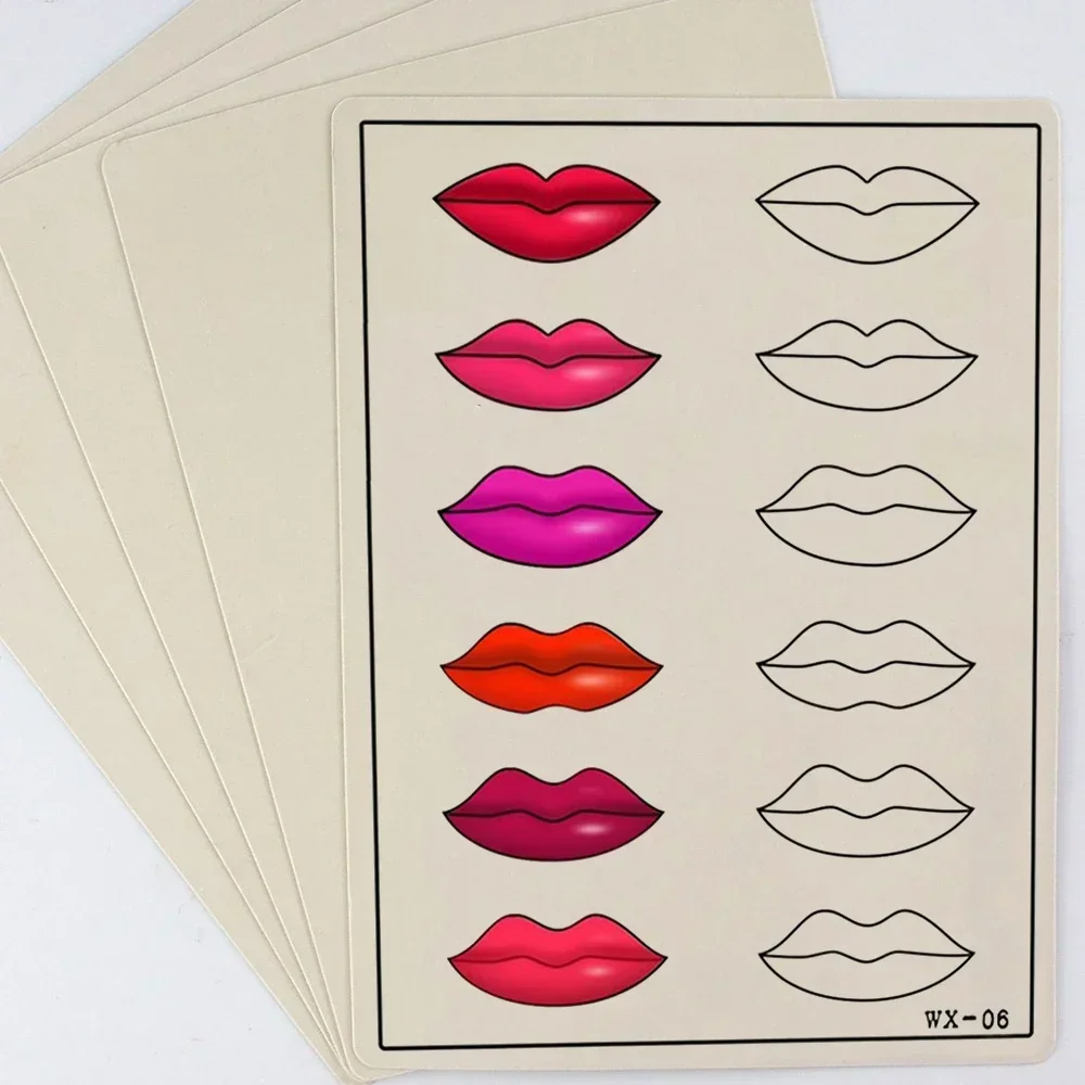 

3/5/10/15/20P Tattoo Practice Skin lip Practice Permanent Makeup Fake Microblading Tattoo Beginner Skin Tattoo Accessories