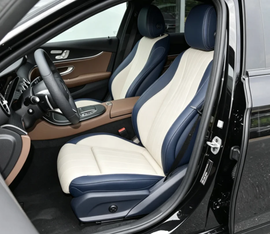 Für W213 2017~2020 Maßgefertigte Autositzbezüge Luxuriöses Nappaleder 100% Passgenau Innenraumzubehör 360 ° Vollständige Abdeckung – Detail 5