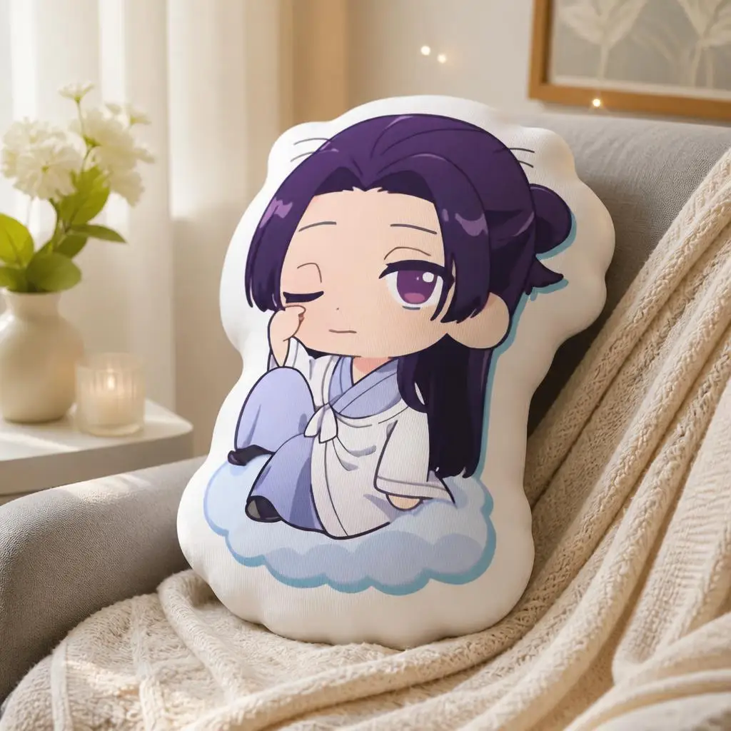 Cute Chibi Jinshi Maomao Anime Cushion Irregular Stuffed Throw Pillow Home Decor Gift Sofa Bed