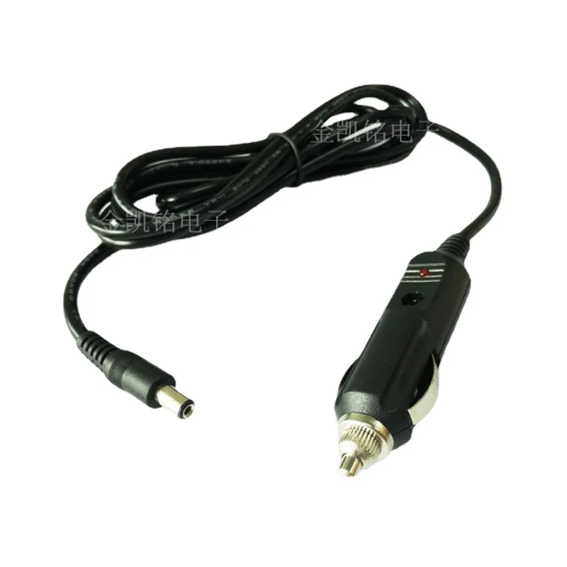 0.5mm² Thickened Full Copper Car Charger Power Cable, 12V 5A Cigarette Lighter Male To DC 5.5*2.1mm Male, 3m