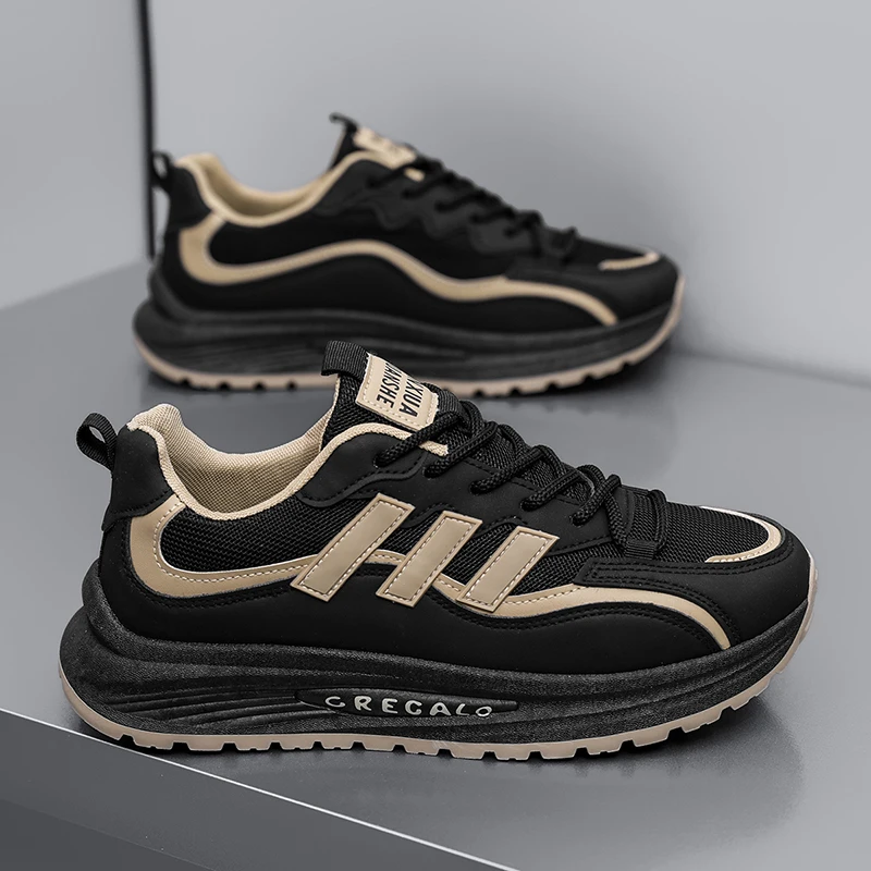 

Мужская спортивная обувь, дышащие легкие кроссовки, универсальные модные белые теннисные туфли, повседневные кроссовки на толстой подошве на платформе