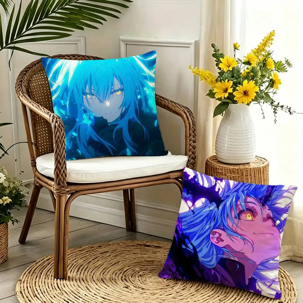 

Anime R-Rimuru Tempest Pillow Case Pattern Printed Pillowcase For Living Room Sofa Cushion Cover