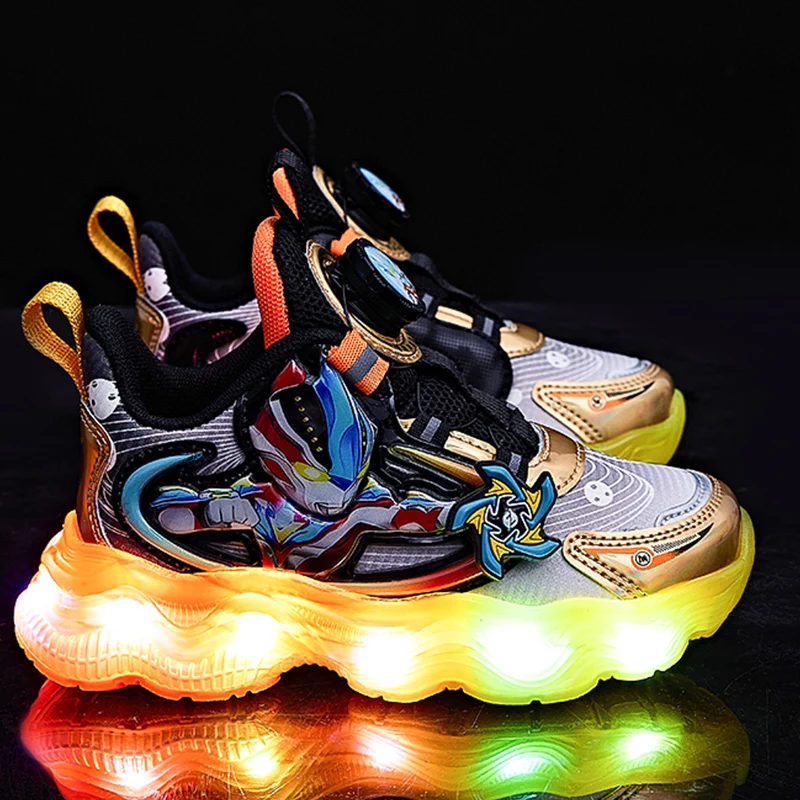 Sports Shoes for Children Cushioned Wear-resistant USB Charging Anti-collision Casual 2024 New Roller Skating Shoes for Kids