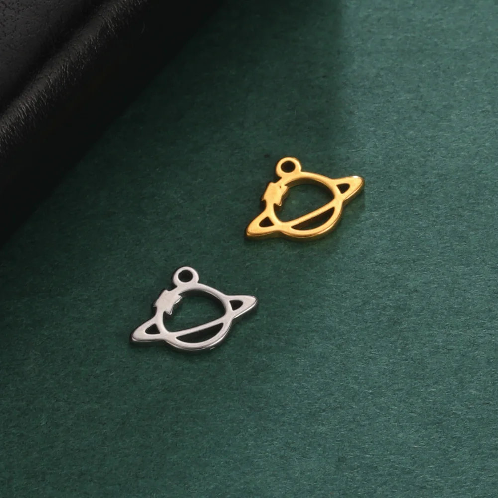 EUEAVAN 5pcs Stainless Steel Sun Charms Moon Star Dolphin Planet Summer Charm Pendant Tiny Jewelry Making Supplies Wholesale