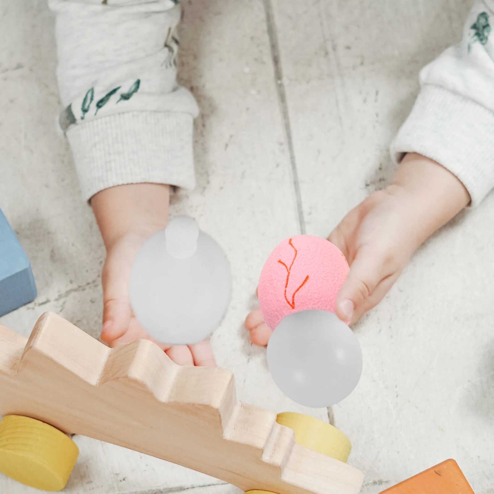 

10pcs Bubble Core Ball White Silicone Insert Squeeze Toy Accessories Decompression Making Supplies Blow Bubbles Kids Play
