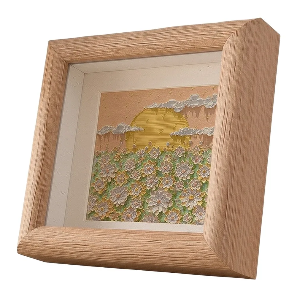 15x15cm Hollow Photo Frame for Young Artists Supporting Creative Development Through Thoughtful Visual Presentation