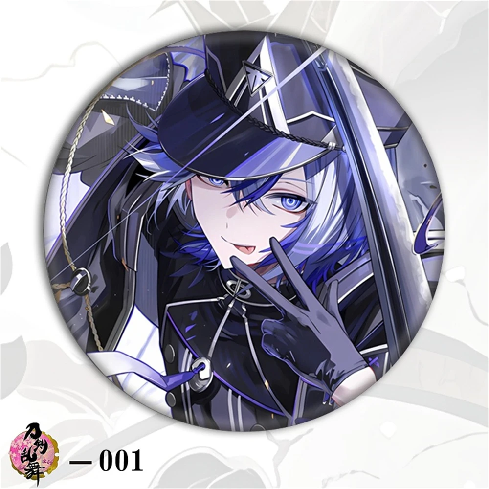 58mm Anime Touken Ranbu Yamanbagirikunihiro Imanotsurugi Cosplay KOSTUUM Badge Pin SPTE Blik Broche ﻿   Prop Gilf
