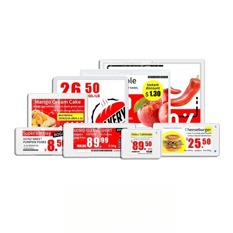 5.8 Inch Four Color E Paper Electronic Shelf Label Wireless Smart Long Battery Life Digital Price Tag for Retail Stores