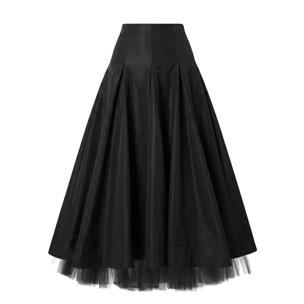 Gonna da donna nera da donna da ufficio Gonna a vita alta con cerniera alla caviglia Gonne da festa causali per donna Gonna maxi femminile