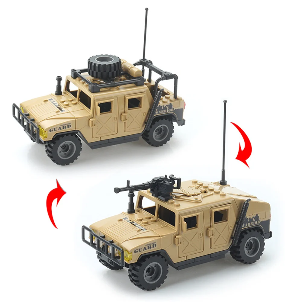 World War Army Military Soldiers Police SWAT Armored Vehicle DIY Building Blocks Bricks Children\'s Toys Gift