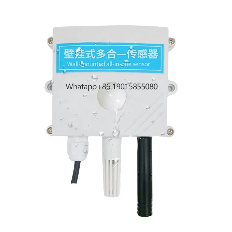 

Customized Low Price Indoor Wall Mounted RS485 Air Temperature Humidity CO2 Illuminance Sensor for Greenhouse