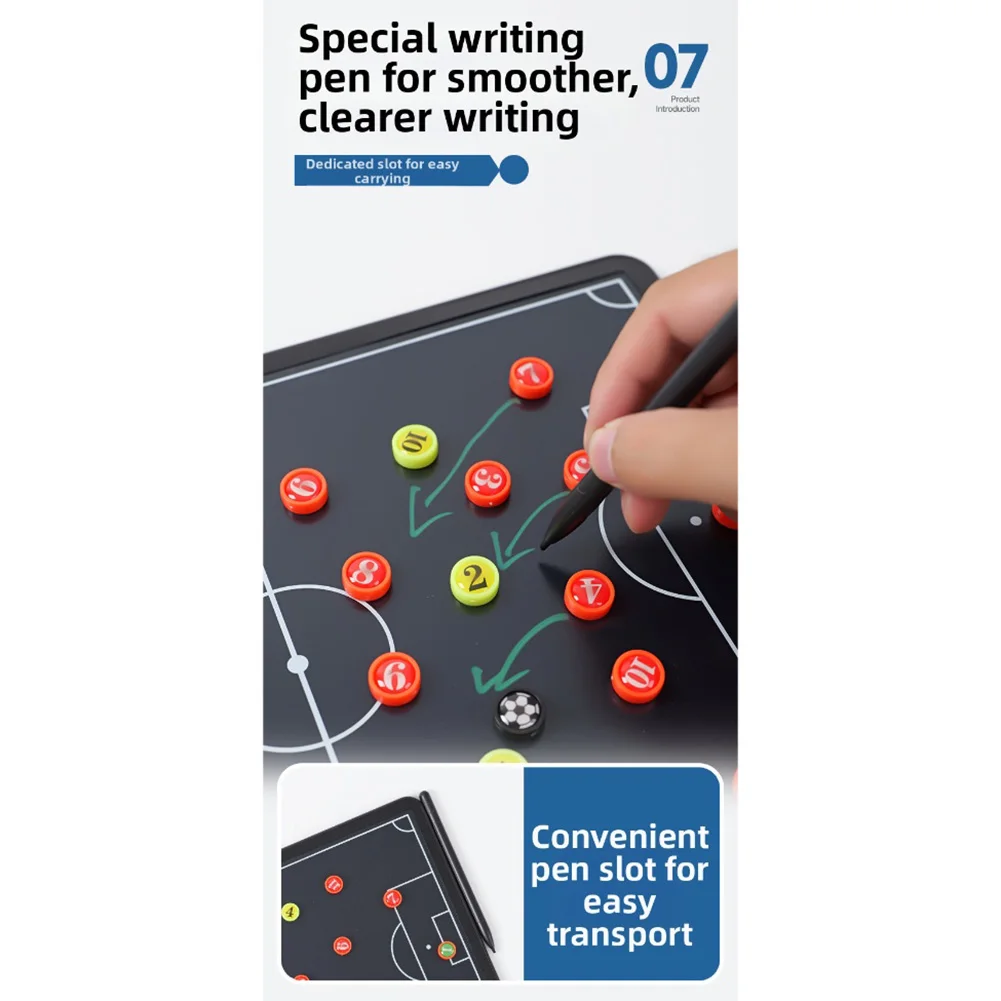 Electronic Magnetic Strategy Board for Soccer Coaches to Plan and Display Tactics with One Click Clear and Lock Function