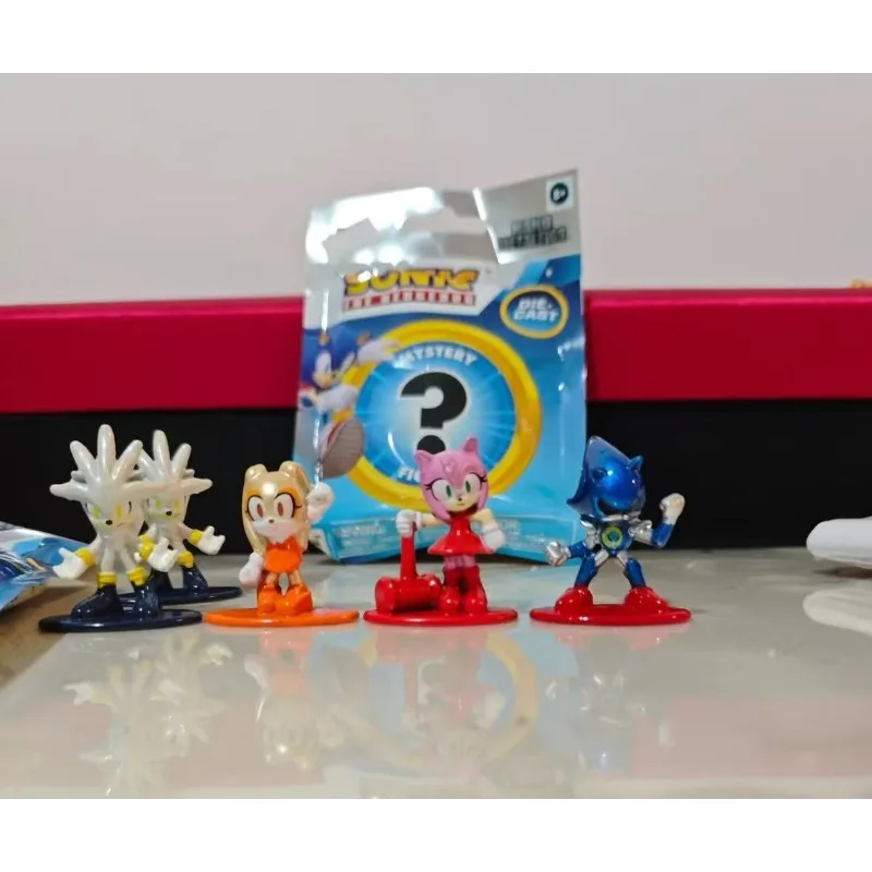 Jada Sonic The Hedgehog Knuckles Nano Metalfigs Shadow Amy Rouge Figura de Acción Muñeco Modelo Juguetes Coleccionables Adornos