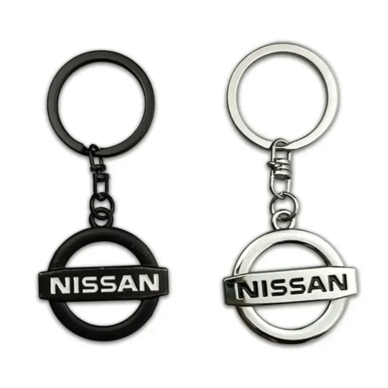 Alloy Buckle Car Key Chain Pendent Keyrings for Nissan Logo Tiida Sylphy Teana X Trail T30 T32 Almera Qashqai J10 J11 Leaf Juke