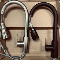 Kitchen Faucet Pull Out Brushed Nickle Stainless Steel Black Kitchen Mixed Tap Kitchen Sink Tap 4